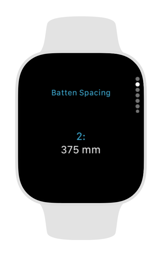 Batten Spacing on Apple Watch