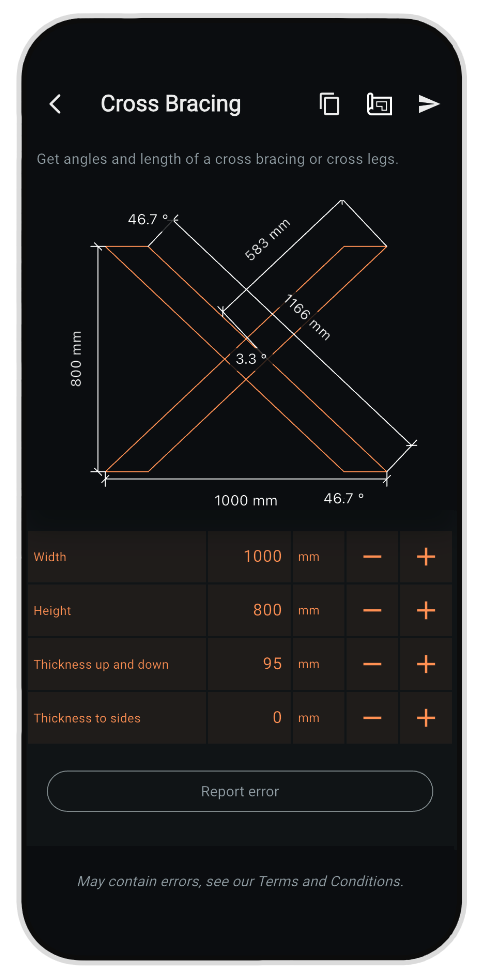 Cross Bracing mobile app